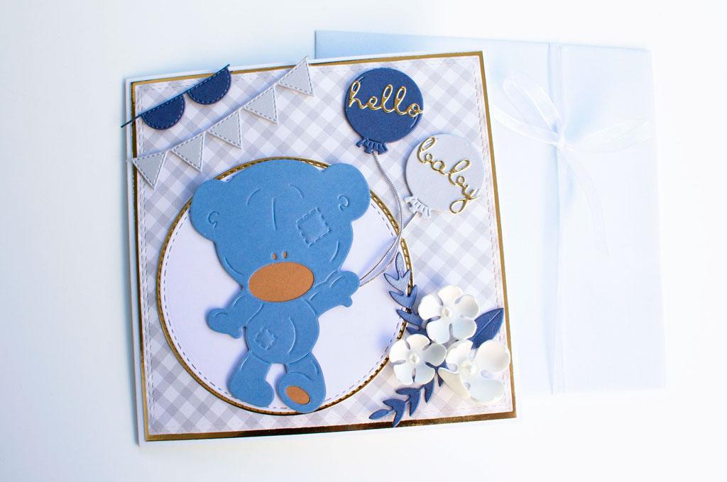 Kartka na baby shower Blue&Bear