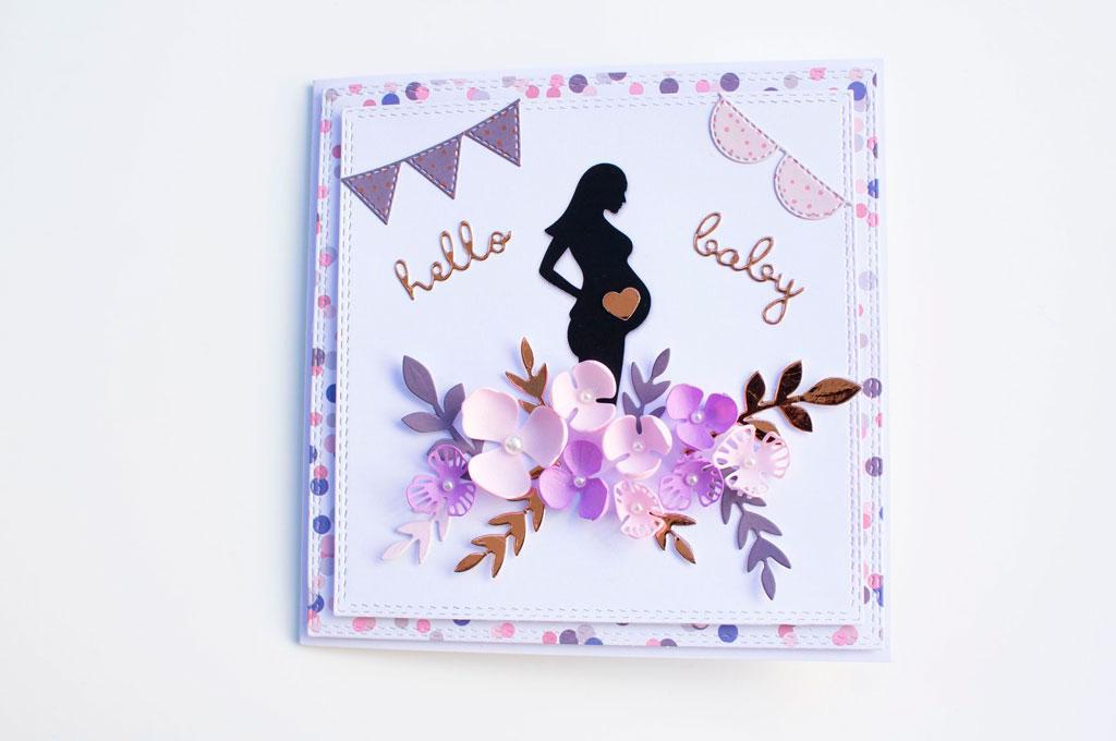 Kartka na baby shower Pink