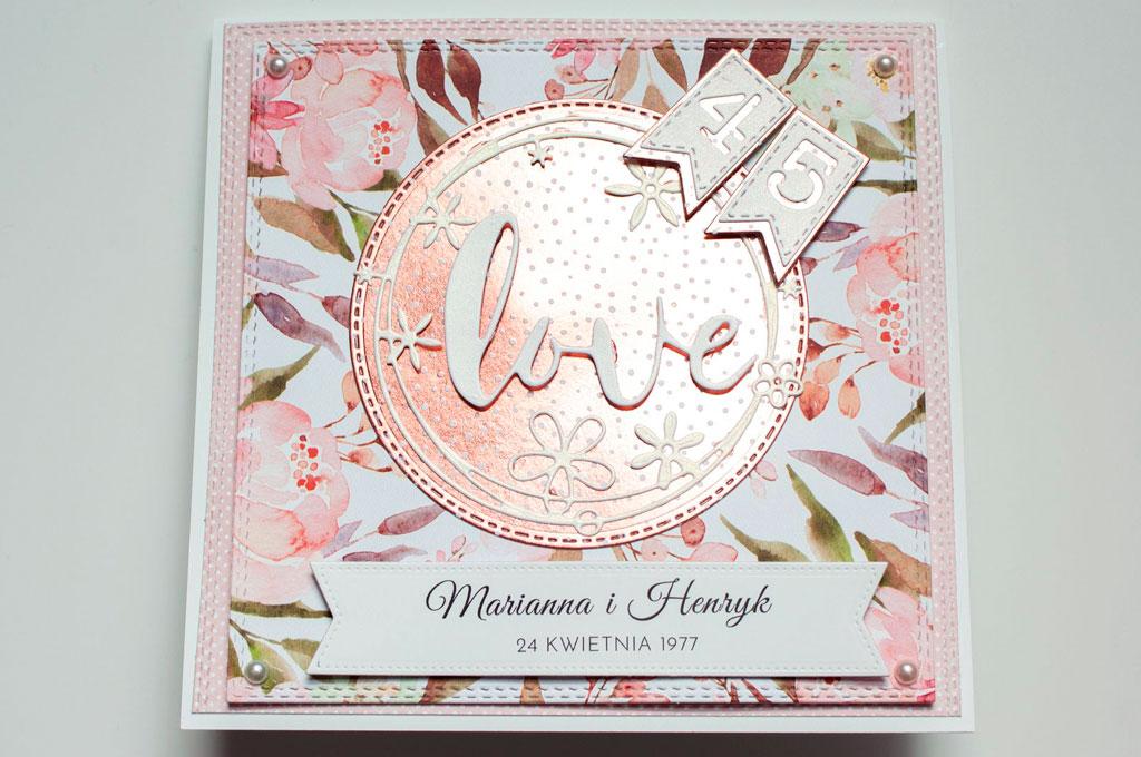 Kartka na rocznicę ślubu Pastelove