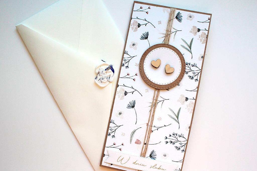 Kartka na ślub boho