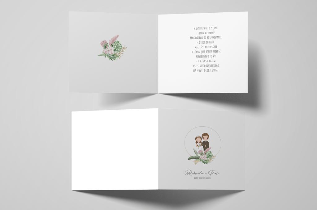 Kartka na ślub Para Młoda