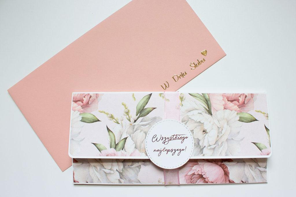 Kartka na ślub Kwiatowa
