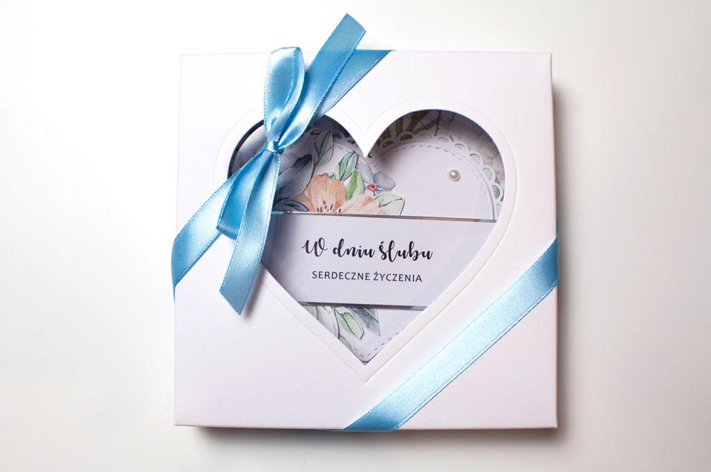 Kartka na ślub w pudełku Kwiaty polne