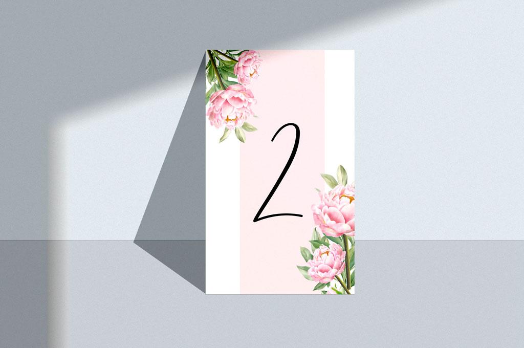 Numer na stół Piwonie