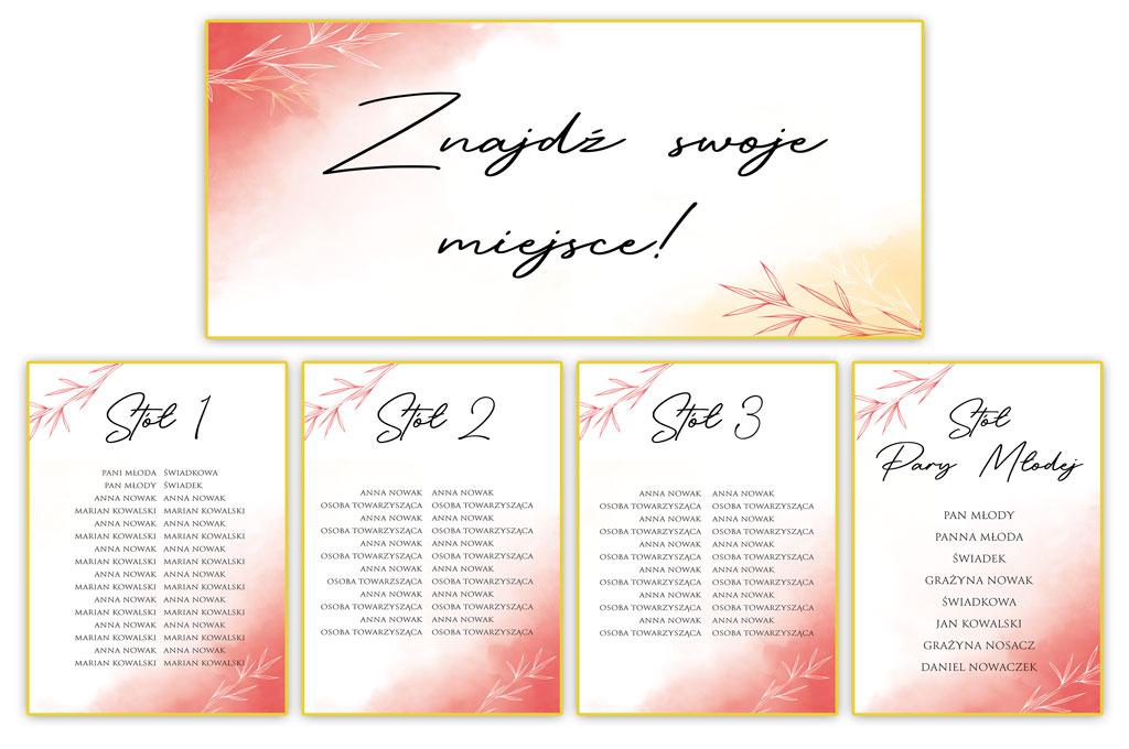 Plan stołów Gold autumn