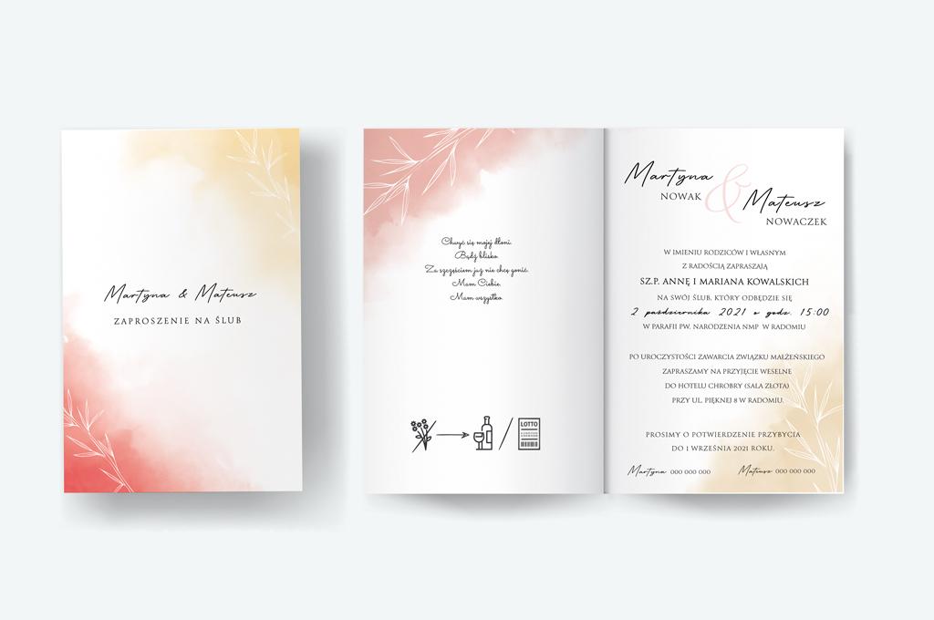 Zaproszenie Gold autumn