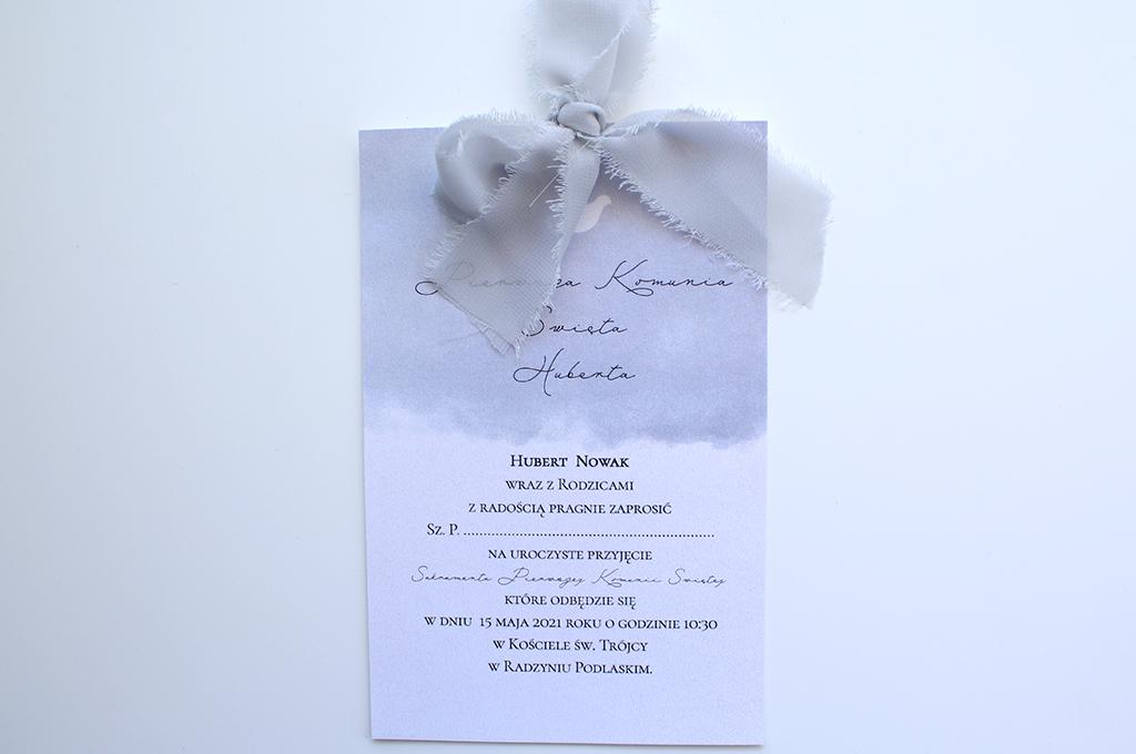 Zaproszenie na komunię Blue