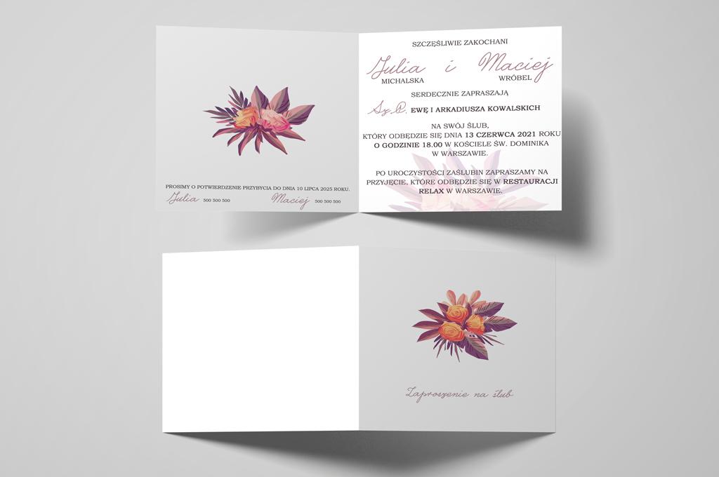 Zaproszenie ślubne Boho