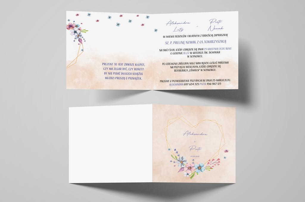 Zaproszenie ślubne Spring geometry