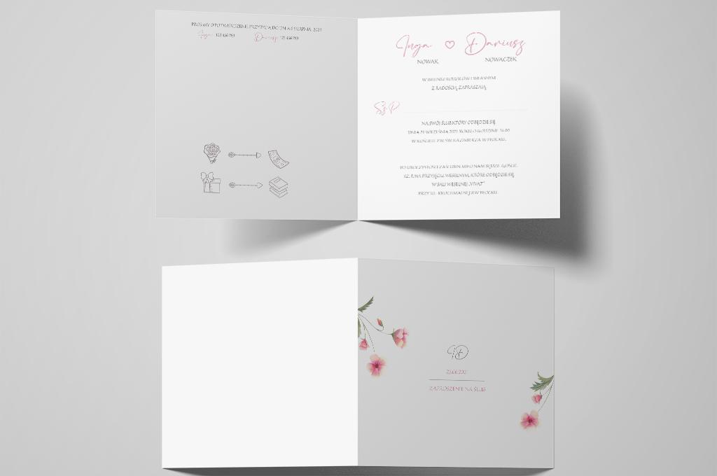 Zaproszenie ślubne Polne kwiaty