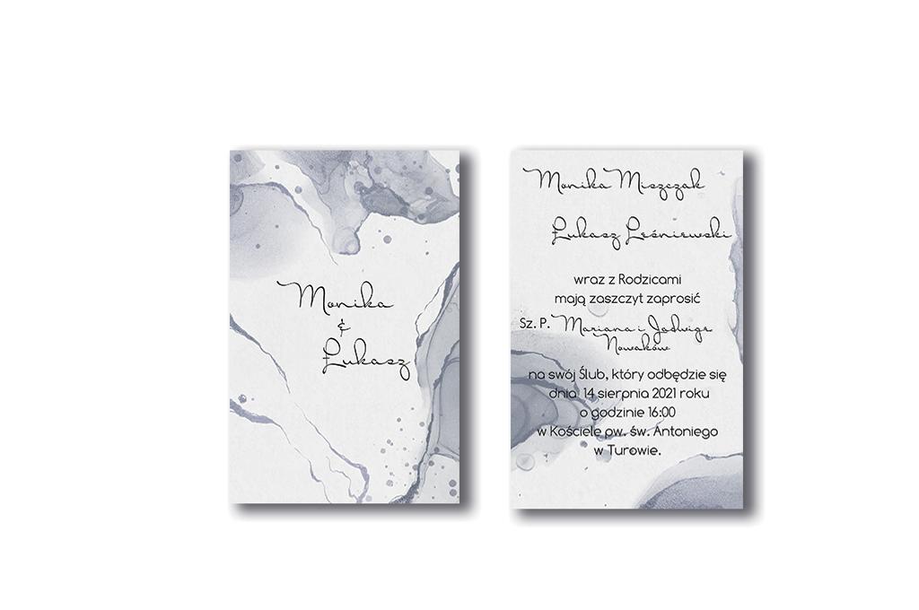 Zaproszenie ślubne Gray watercolor