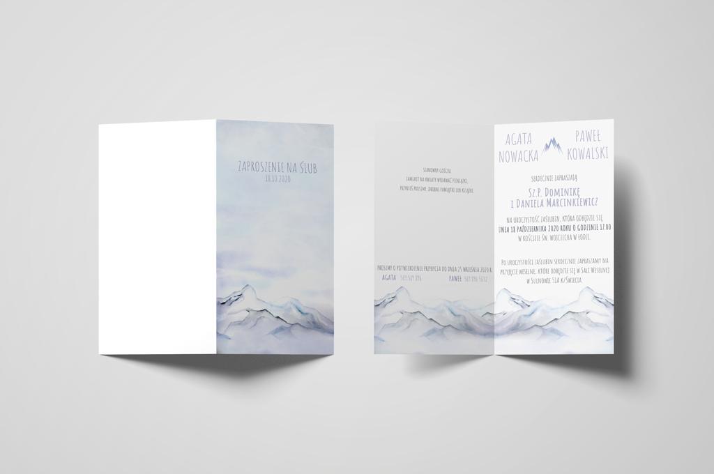 Zaproszenie ślubne Gdzieś w górach