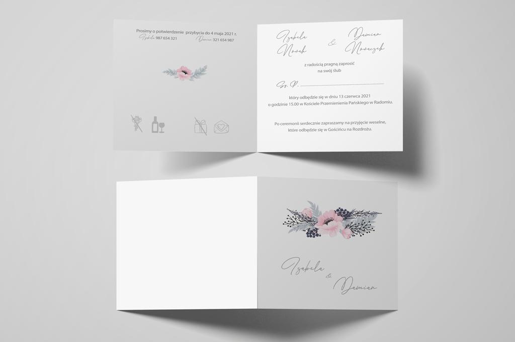 Zaproszenie ślubne Pastelowe