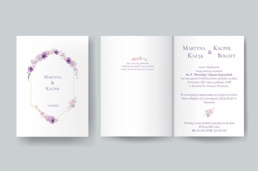 Zaproszenie ślubne Violet boho
