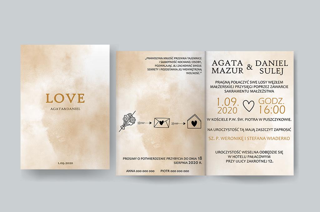 Zaproszenie ślubne LOVE